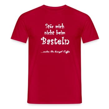 Stör mich nicht beim Basteln - Männer T-Shirt - Rot - Vorne - AI Model Male 178 dark (178cm)