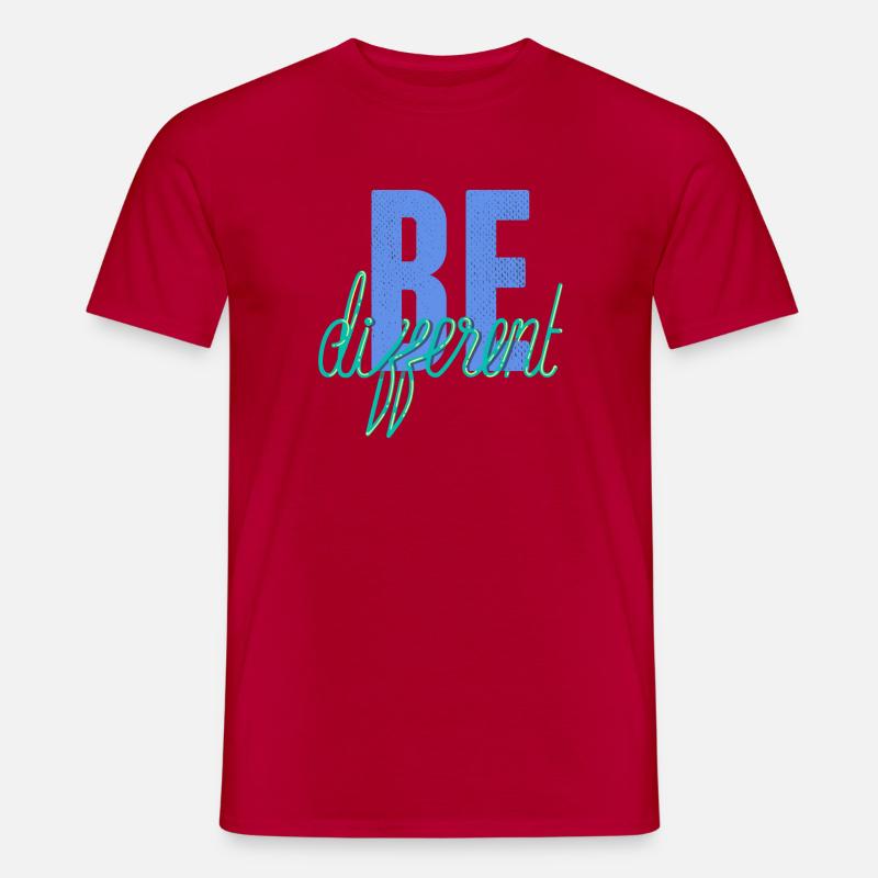 Be different- Sei anders! - Männer T-Shirt - Rot