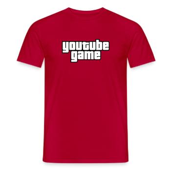 Youtube Spiel - Männer T-Shirt - Rot - Vorne - AI Model Male 178 dark (178cm)