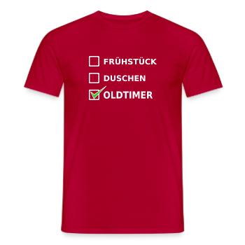 Oldtimer - Männer T-Shirt - Rot - Vorne - AI Model Male 178 dark (178cm)