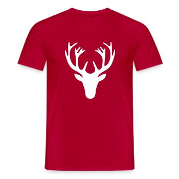 Had Deer Christmas - T-shirt homme - rouge - Devant - AI Model Male 178 dark (178cm)