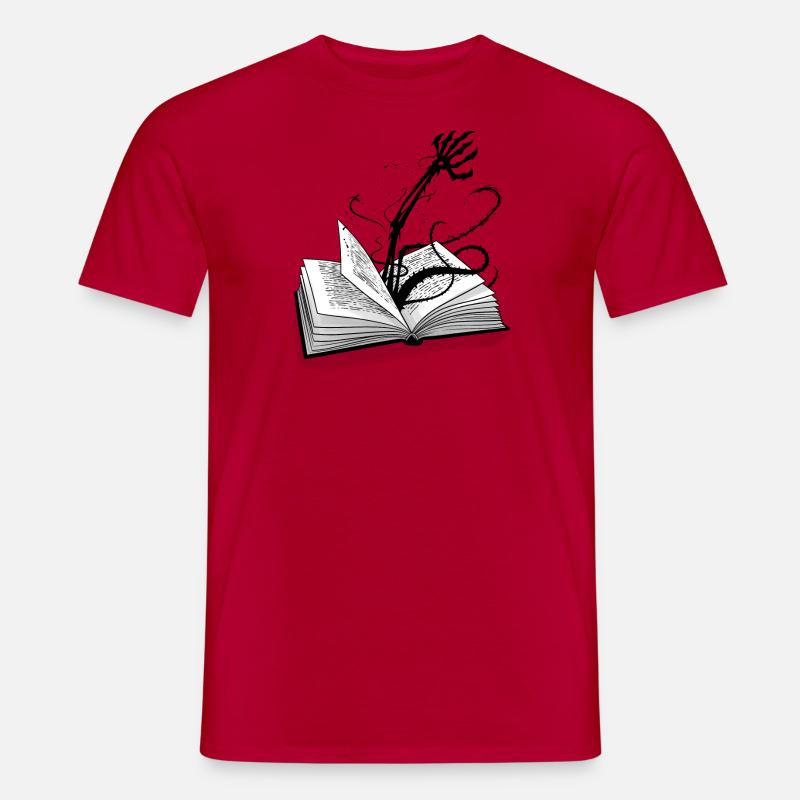 Horror-Buch - Männer T-Shirt - Rot