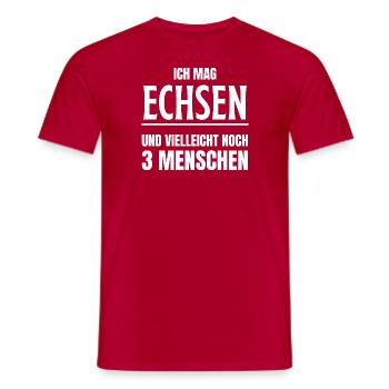 Ich mag Echsen Lustiger Spruch - Männer T-Shirt - Rot - Vorne - AI Model Male 178 dark (178cm)