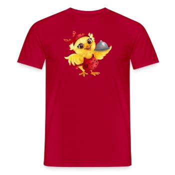 Kellnerin / Küken - Männer T-Shirt - Rot - Vorne - AI Model Male 178 dark (178cm)