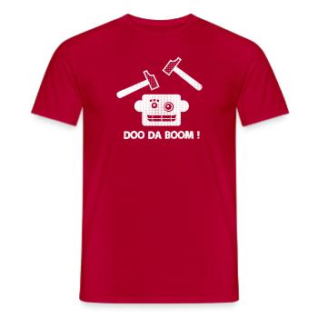 Doo da boom - bass music - Men's T-Shirt - red - Front - AI Model Male 178 dark (178cm)