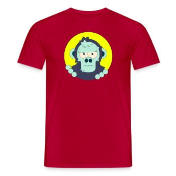 Crumpy Monkey - Men's T-Shirt - red - Front - AI Model Male 178 dark (178cm)