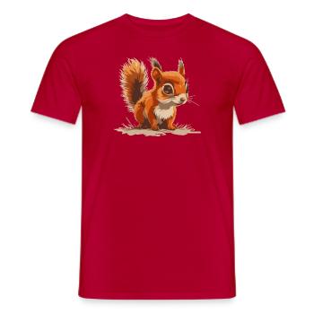 Squirrel - Men's T-Shirt - red - Front - AI Model Male 178 dark (178cm)