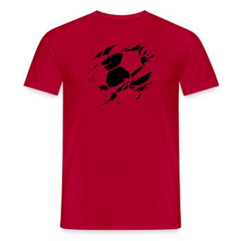 Kick Kunst Schwarz - Männer T-Shirt - Rot - Vorne - AI Model Male 178 dark (178cm)