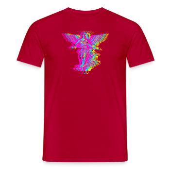 CMY Angel - Men's T-Shirt - red - Front - AI Model Male 178 dark (178cm)