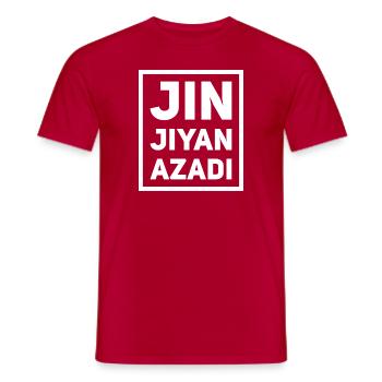 Femme Vie Liberté Iran - T-shirt homme - rouge - Devant - AI Model Male 178 dark (178cm)
