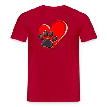 Immer mit dir - Männer T-Shirt - Rot - Vorne - AI Model Male 178 dark (178cm)