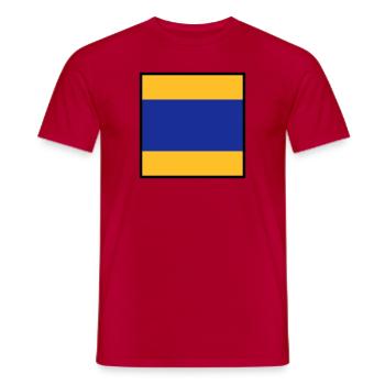 delta - Men's T-Shirt - red - Front - AI Model Male 178 dark (178cm)