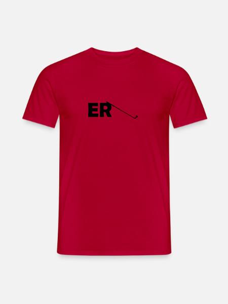 Golfer, er spielt golf - Männer T-Shirt - Rot