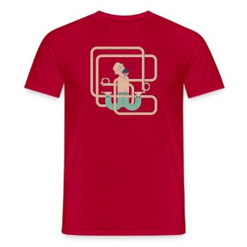 Yoga - Männer T-Shirt - Rot - Vorne - AI Model Male 178 dark (178cm)