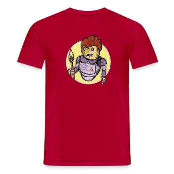 Fire Guide - Men's T-Shirt - red - Front - AI Model Male 178 dark (178cm)