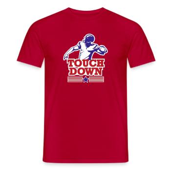Touch down american dream - Männer T-Shirt - Rot - Vorne - AI Model Male 178 dark (178cm)