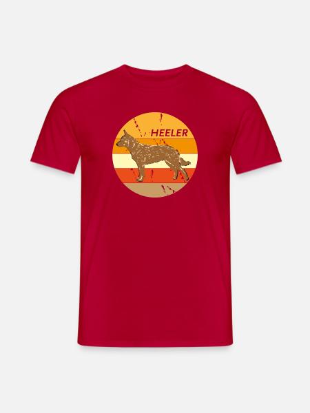 Heeler Cattle Dog - Männer T-Shirt - Rot
