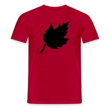 Feuille 29 - T-shirt homme - rouge - Devant - AI Model Male 178 dark (178cm)