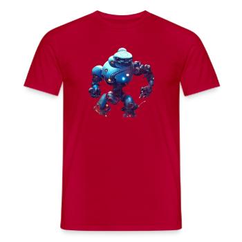 Android - Männer T-Shirt - Rot - Vorne - AI Model Male 178 dark (178cm)