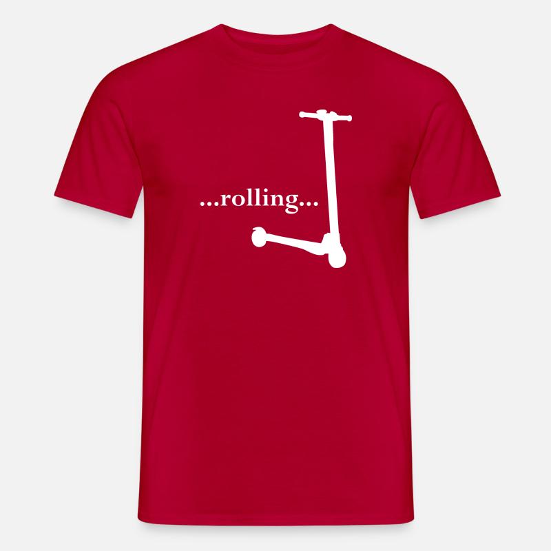 E-Scooter Roller Scooter - Männer T-Shirt - Rot
