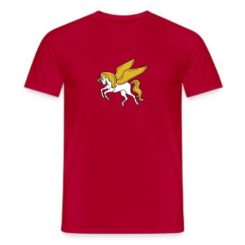 Pferd Engel Pferde Reiten Reiterin Flügel Geschenk - Männer T-Shirt - Rot - Vorne - AI Model Male 178 dark (178cm)