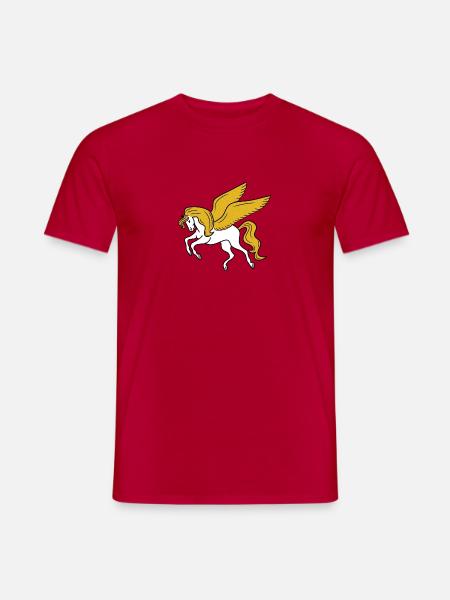 Pferd Engel Pferde Reiten Reiterin Flügel Geschenk - Männer T-Shirt - Rot