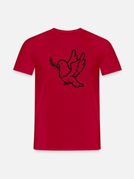 Friedenstaube - Männer T-Shirt - Rot