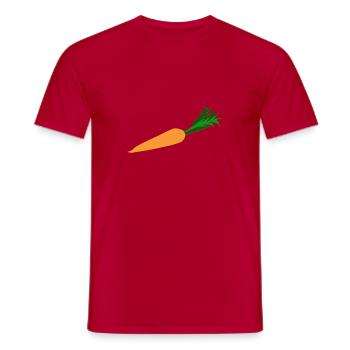 Karotte - Männer T-Shirt - Rot - Vorne - AI Model Male 178 dark (178cm)