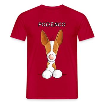 Chien de garenne des Canaries - T-shirt homme - rouge - Devant - AI Model Male 178 dark (178cm)