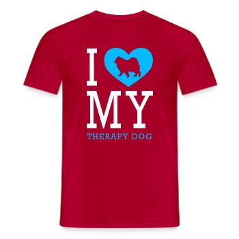 Therapiehund Therapeut Therapie Hund Hundetrainer - Männer T-Shirt - Rot - Vorne - AI Model Male 178 dark (178cm)