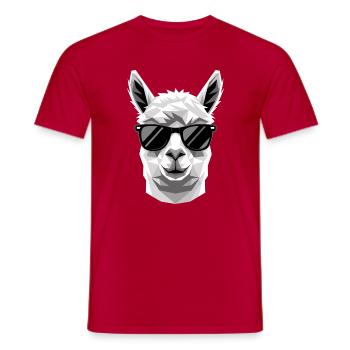 Alpaca Sweet Llama Farm Life Is Better With Alpacas - Men's T-Shirt - red - Front - AI Model Male 178 dark (178cm)