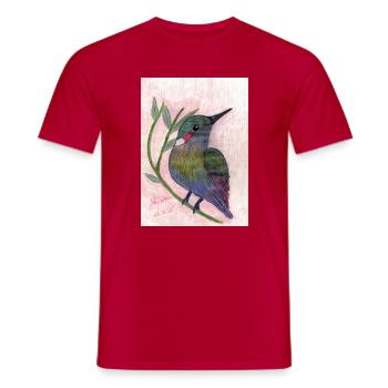 Oiseau - T-shirt homme - rouge - Devant - AI Model Male 178 dark (178cm)