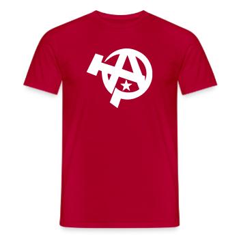 Anarchy - T-shirt homme - rouge - Devant - AI Model Male 178 dark (178cm)