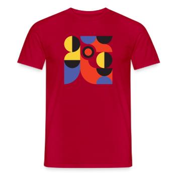 Bauhaus after 1 - Men's T-Shirt - red - Front - AI Model Male 178 dark (178cm)
