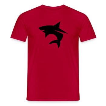 Shark - Men's T-Shirt - red - Front - AI Model Male 178 dark (178cm)