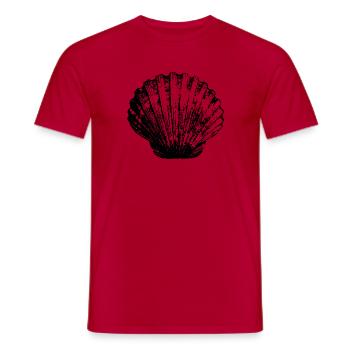 Jakobsmuschel - Männer T-Shirt - Rot - Vorne - AI Model Male 178 dark (178cm)