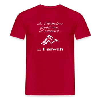a bündner - Männer T-Shirt - Rot - Vorne - AI Model Male 178 dark (178cm)