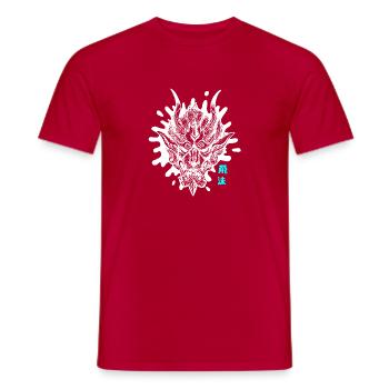 WHITE JAPANESE MASK - Men's T-Shirt - red - Front - AI Model Male 178 dark (178cm)