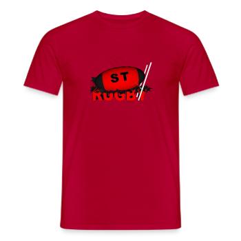 RUGBY ST - T-shirt homme - rouge - Devant - AI Model Male 178 dark (178cm)