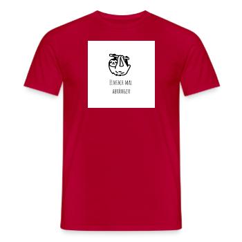 Einfach mal Abhängen - Männer T-Shirt - Rot - Vorne - AI Model Male 178 dark (178cm)