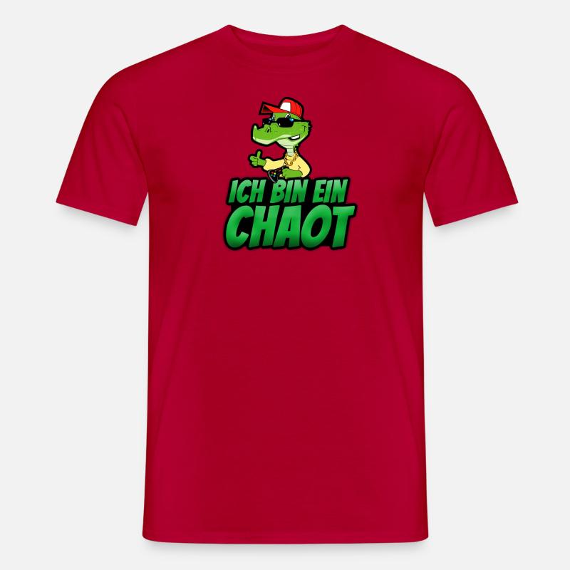 Ich bin ein Chaot - Männer T-Shirt - Rot