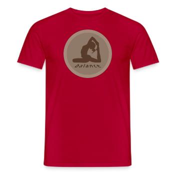 Yoga, Balance - Männer T-Shirt - Rot - Vorne - AI Model Male 178 dark (178cm)