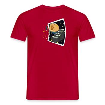 SELFIE NAVEL - Men's T-Shirt - red - Front - AI Model Male 178 dark (178cm)