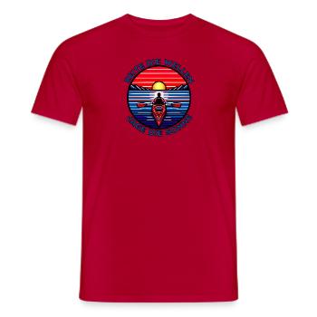 Reite die Wellen - Männer T-Shirt - Rot - Vorne - AI Model Male 178 dark (178cm)