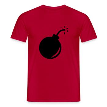 bombe_1 - T-shirt homme - rouge - Devant - AI Model Male 178 dark (178cm)