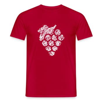 Grape Scribble Painted White Gift Idea - Men's T-Shirt - red - Front - AI Model Male 178 dark (178cm)