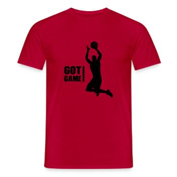 basket-ball - T-shirt homme - rouge - Devant - AI Model Male 178 dark (178cm)