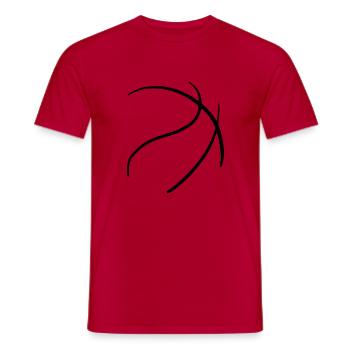 Basketball 12 Plan de travail 12 - T-shirt homme - rouge - Devant - AI Model Male 178 dark (178cm)