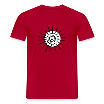 Sun art circle symbol star gift sun - Men's T-Shirt - red - Front - AI Model Male 178 dark (178cm)