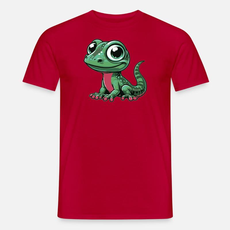 Eidechse - Männer T-Shirt - Rot